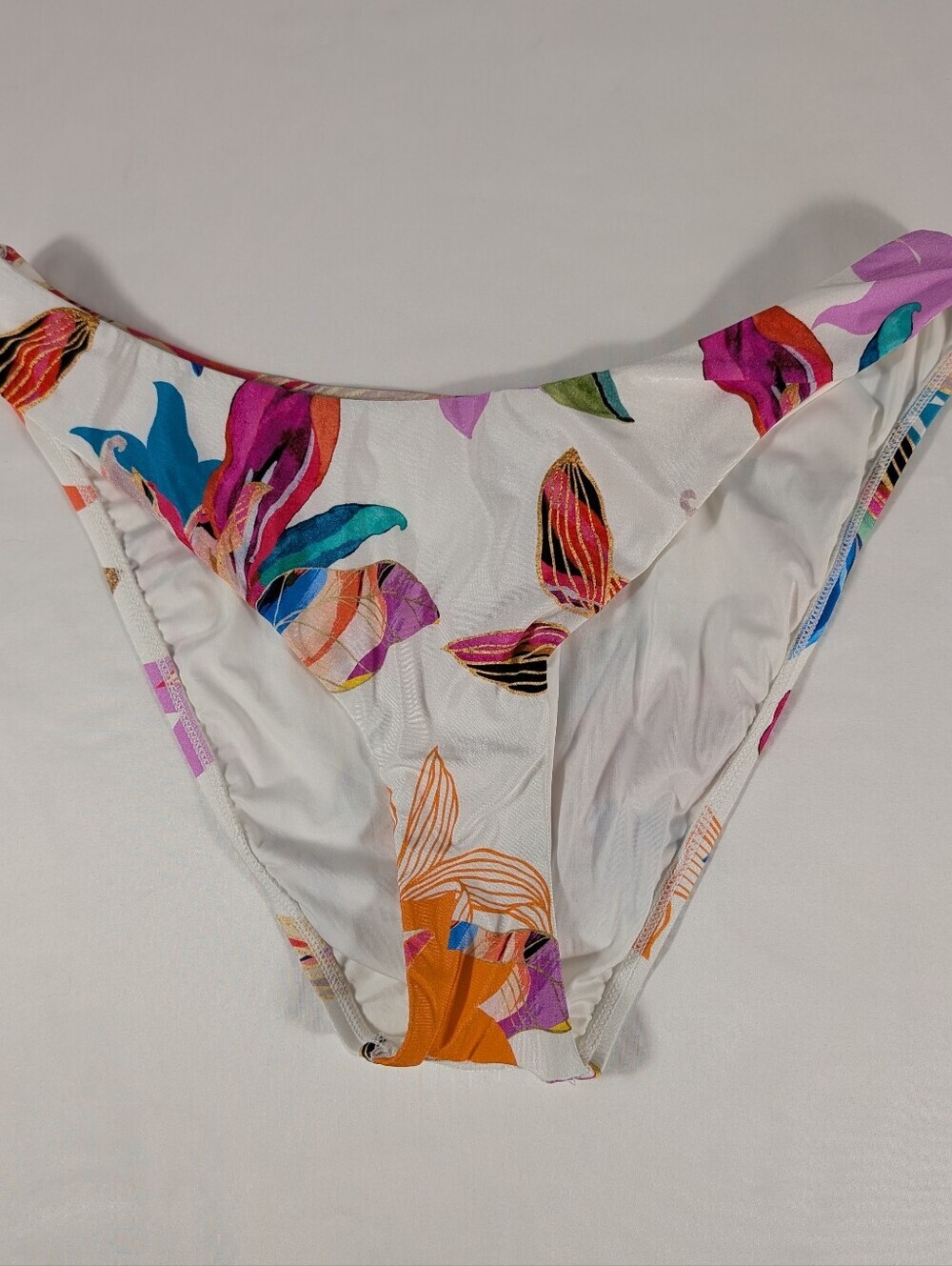 New La Blanca Paradise City Hipster Tropical Floral Bikini Bottom Size  14